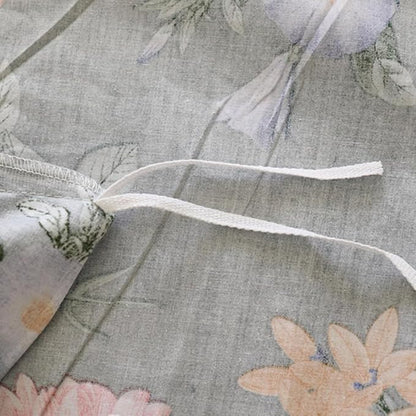 Floral Duvet Cover Full Size Vintage Floral On Green Bedding Set 3 Pieces Women Men Romantic Pink Blue Flower Ultra Soft Reversible Fall Duver Cover with 2 Pillowcases