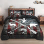 Twin Size Comforter Set with Pillowcase, Hunting Fishing Hunter Soft 2 Pcs Bedding for Kids and Adults, Vintage Animal Retro Comforter Set for Room Bedroom Bed Decor