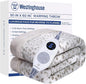 Westinghouse Heated Throw Blanket, Grey Leopard Electric Throw Blanket, Luxury Faux Fur to Flannel Reversible, 6 Heating Levels & 2-10 Hours Time Setting, Machine Washable(Throw, 50"x60")