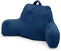 Reading Pillow for Sitting in Bed Adult, Standard Reading Pillow with Memory Foam, Back Pillow for Bed Sitting Up with Extend Arms, Blue