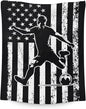 Kids Boys Blanket for Soccer Lovers, 50x40 Inches Small Soft Cozy Fuzzy Soccer Blankets Cool Throws Gifts Decor for Travel Camp Office