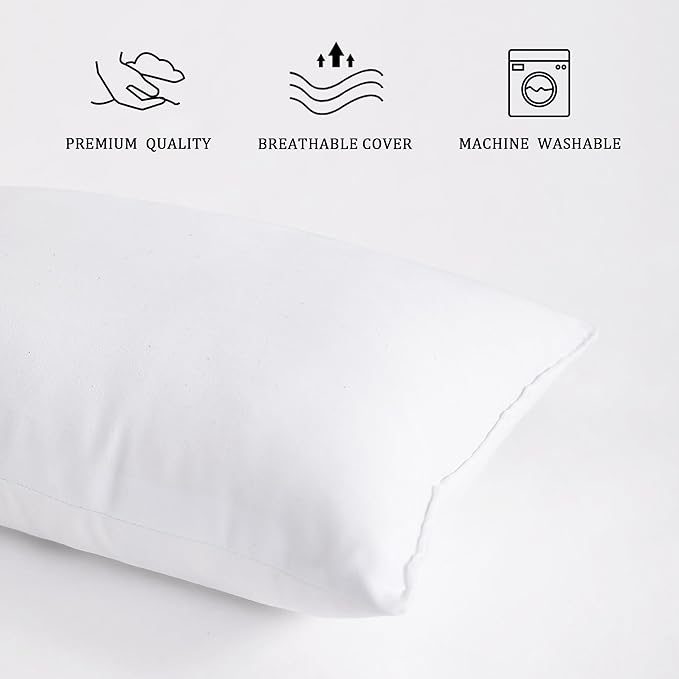 BEDSUM 2 Pack Tiny Pillows, 11"x7" Microfiber Mini Pillow for Travel, Pets, Soft and Machine Washable Small Pillows for Neck, Wrist, and Knee Comfort, White