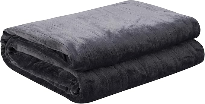 Electric Heated Blanket Queen Size 84"x 90",Dual Control Super Cozy Soft Warm with 5 Heat Levels &10 Hours Auto Off, Home Office Use & Machine Washable, Dark Gray
