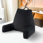 Cheer Collection Reading Pillow with Arms – Portable Bed Pillow for Sitting Up & Support, Hollow Fiber-Filled Back Rest Pillow for Sitting in Bed & Couch, Machine Washable, Black