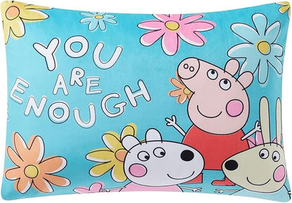 Northwest Peppa Pig Bed Pillow - Cloud-Like Filled Bed Pillow for Sleeping with Removable Cover - 20" x 30" Full Size Pillow for Kids with Popular Characters