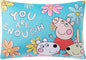 Northwest Peppa Pig Bed Pillow - Cloud-Like Filled Bed Pillow for Sleeping with Removable Cover - 20" x 30" Full Size Pillow for Kids with Popular Characters