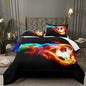 Bodhi Soccer Comforter Set Queen Size,Fire Sports Comforter Set for Boys,Football Bedding Queen,Teen Boy Bedding Set with Matching Pillowcases
