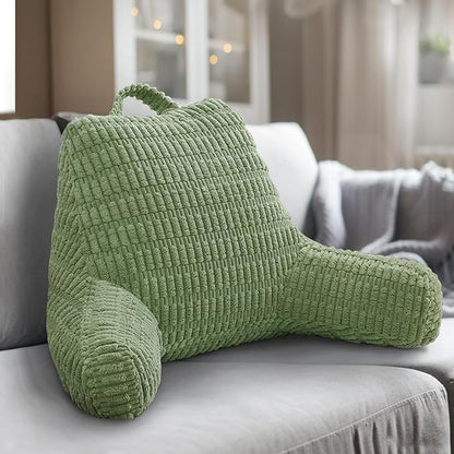Reading Pillows for Sitting in Bed Adult, Back Rest Pillow for Sitting Up in Bed and Couch, Back Support Chair Pillow Support for Adult Backrest Pillows for Reading (Sage Green)