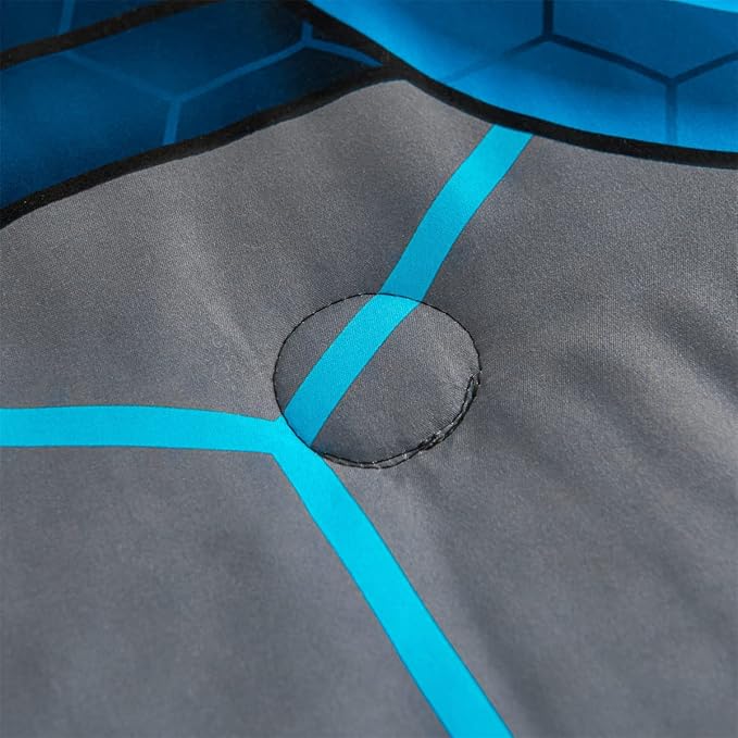 NTBED Game Console Comforter Set for Boys Girls Kids Gaming Geometric Lightweight Microfiber Bedding Sets (Blue, Queen 5Pcs)