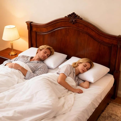 Thick Bed Pillows Queen Size Set of 2 Hotel Collection Soft Down Alternative Supportive Pillow for Back Stomach Side Sleeper White 20x30 inches
