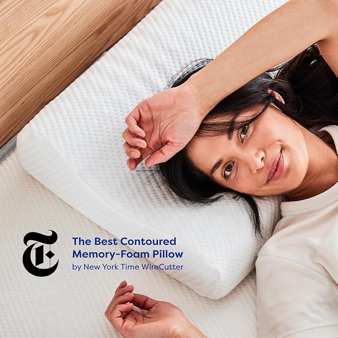 Ecosa Adjustable Memory Foam Pillow, Travel Pillows for Sleeping, Cervical Neck Pillow for Sleeping, Soft Memory Foam Pillows for Side Sleepers, Side Sleeper Pillow for Shoulder Pain