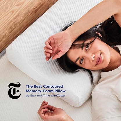 Ecosa Adjustable Memory Foam Pillow, Travel Pillows for Sleeping, Cervical Neck Pillow for Sleeping, Soft Memory Foam Pillows for Side Sleepers, Side Sleeper Pillow for Shoulder Pain