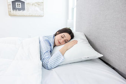 Extra Soft Down Pillow - Great for Stomach Sleepers Pillow - Very Flat - Bed Pillow - White Duck Down - King Size