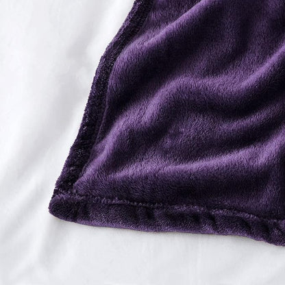 IR Imperial Rooms Fleece Blanket 12 Pack Twin Size 60 x 80 Inches - Super Soft Fluffy Throw Blanket for Sofa and Bed - Warm and Cozy Lightweight 400 GSM Microfiber Bed Throws Blankets (Twin, Purple)