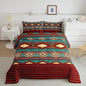 Feelyou Southwestern Bedding Set Geometric Comforter Set for Kids Girls Room Decor Tribal Comforter Toddler Size Native American Design Red Yellow Duvet Set 2Pcs