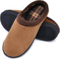 Memory Foam Mens Slippers Slip-On Comfy House Slippers for Men Indoor Outdoor Non-Slip Warm Winter Men’s Bedroom Slippers Size