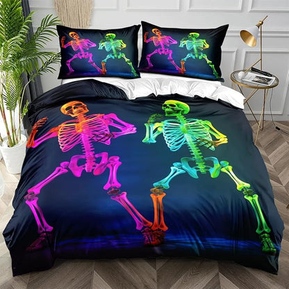 Microfiber Halloween Sheets Full Set with 2 Pillow Cases Standard Size, Fitted Flat Sheet for Kids Girls Teens Adult Bedroom Decor,Pumpkin Sheets Bed Sheets Floral Petal Country Bedding Décor