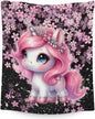 Women Blanket Gifts for Unicorn Lovers Blankets - 60" x 80" Inches Birthday Decor Comfortable Fuzzy Throws for Living Room, Sofa & Bed