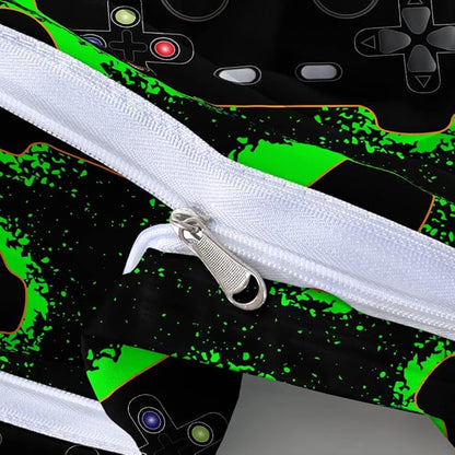 Gamer Bedding Sets for Boys, Gaming Duvet Cover Set Queen Size,Boys Video Games Comforter Cover, Bed Set for Teen Boys Bedroom,Boy Gamer Room Decor