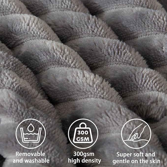 Headboard Wedge Pillow + A Long Neck Roll Pillow Body Pillow，Large Headboard Pillow with Removable Cover (Gray, Twin：39x8x20 inches)