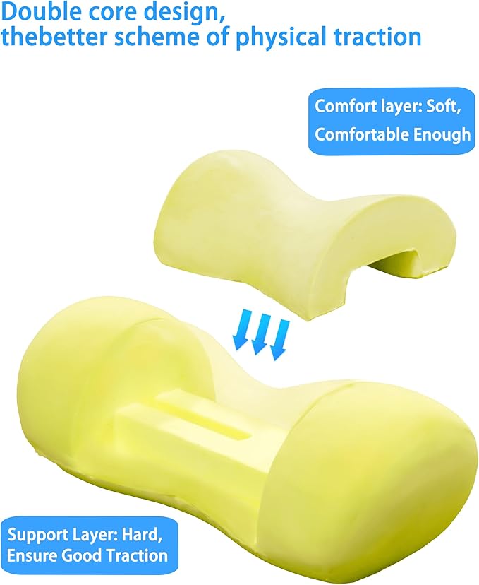 Bespilow Small Neck Roll Pillow,Say Goodbye to Neck Pain, Cervical Memory Foam Pillow for Tension Muscle Relief, Contour Support, Shoulder Pain Relaxer with Breathable Pillowcase, Odorless