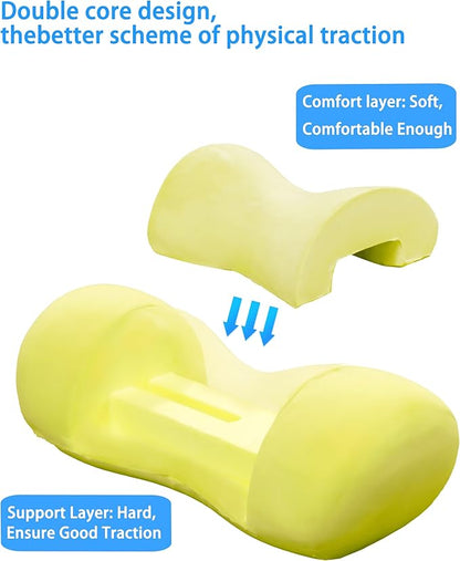 Bespilow Small Neck Roll Pillow,Say Goodbye to Neck Pain, Cervical Memory Foam Pillow for Tension Muscle Relief, Contour Support, Shoulder Pain Relaxer with Breathable Pillowcase, Odorless