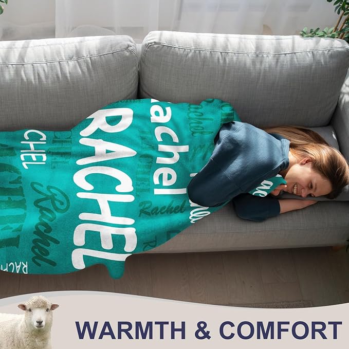 Ships Next Day, Personalized Blankets and Throws Custom Blanket with Name Customized Flannel Blanket for Kids Christmas Blanket Gifts for Teen Girls Boys