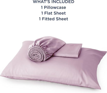 Bedsure Cooling Sheets Twin, Rayon Derived from Bamboo, Breathable & Soft Twin Sheets Set, Deep Pocket Up to 16 Inches, Hotel Luxury Silky Bedding for Hot Sleepers, Lavender
