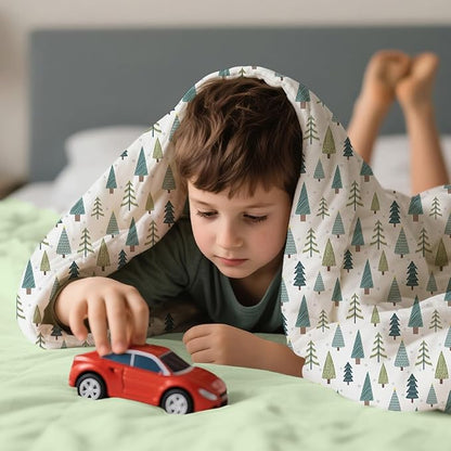 Twin Comforter Set for Kids, Boys, Girls, 4 Pieces Bed-in-a-Bag Bedding Set, All Season Ultra Soft Sheets Set with Comforter, Winter Forest