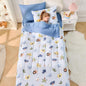 Bestier Twin Size 4Pcs Kids Comforter Sets, Zipper Bedding Set, Kids Bedding Set Cartoon Comforter for Kid, Zipper Bedding Certified - OEKO-TEX100 (Blue, Twin, 39"x75")