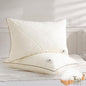 YOUR MOON Organic Wool Pillow King Size Set of 2, Soft Support Bed Pillows for Sleeping, Natural Wool & Down Alternative Filling, Luxury Hotel Quality Pillows,100% Cotton Cover (Off White)