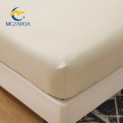 Grounding Sheets Queen, 12% Silver+88% Organic Cotton, Fitted Grounded Bed Sheet Deep Pocket for Improved Sleep & Wellness (White, Queen - 60"x80"x15")