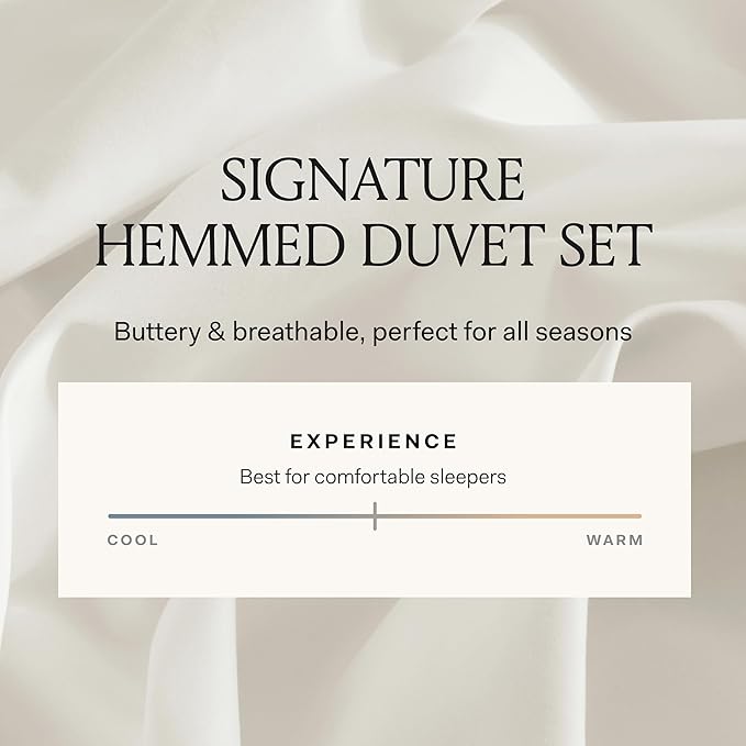 BOLL & BRANCH Signature Hemmed Duvet Set - Full/Queen, Sageleaf - Luxury 100% Organic Cotton - 1 Duvet Cover, 2 Shams - Buttery Soft, Hidden Closures