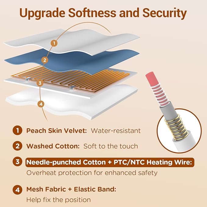 Comfytemp Heated Mattress Pad Queen - Dual Zone Control & Preheat Function, 60" x 80" Bed Warmer - 12H Timers & Heat Settings, Electric Non-Slip Mattress Cover Pad with Deep Pocket