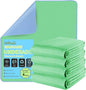 Incontinence Bed Pads Washable & Reusable, Ultra Soft 4-Layer Leakproof Underpads, 34" x 36" Mattress Protector Pee Pads for Adults, Children, Pets (4 Pack, Green)