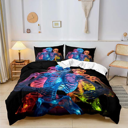 Microfiber Halloween Sheets King Set with 2 Pillow Cases Standard Size, Fitted Flat Sheet for Kids Girls Teens Adult Bedroom Decor,Pumpkin Sheets Bed Sheets Floral Petal Country Bedding Décor