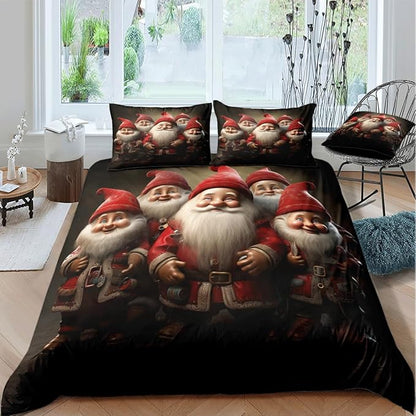 Christmas Duvet Cover Bedding Sets King Size for Kids Girls Teens, Christmas Petal Country Bedding Décor, 1 Duvet Cover and 2 Pillow Shams - 70x90 inches