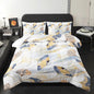 Golden Ginkgo Leaf Theme Comforter 3Pcs Full Watercolor Ginkgo Plant Leaves Bedding Set for Kid Teen Girl Boy Adult Nature Botanical Floral Quilt Bed Decor with 1 Comforter and 2 Pillowcases
