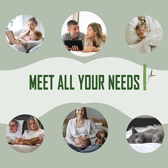 Full Size Waterproof Mattress Protector, Premium Cooling Viscose from Bamboo Mattress Pad, Breathable, Noiseless, Cooling & Machine-Washable Bed Cover with 21" Deep Pocket