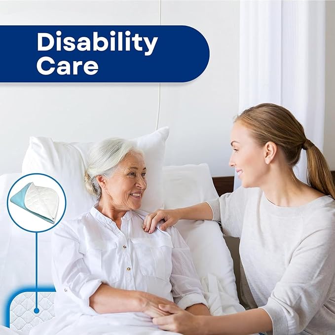 RMS Ultra Soft 4-Layer Washable and Reusable Incontinence Bed Pad - Waterproof Bed Pads, 34"X54"
