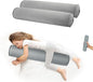 EULANT 2 Pack 35Inch Inflatable Long Bolster Body Pillow for Kids Teens,Body Pillow for Bed with Soft Velvet,Round Cervical Roll Cylinder Bolster Body Pillows for Hugging Sleeping,Back,Neck etc