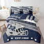 Erosebridal 3D Cool Sports Comforter Set Full Size Gridiron Seasonal Color Bedding, Football Lovers Comforter + Flat Sheet + Fitted Sheet + 2 Pillowcases + 2 Throw Pillow Covers