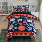 SANDJEST Sports Bedding Sets for Boys, Ultra Soft Microfiber Comforter Bed Set with 3-Pieces, Comforters Sets for Kids Children Boy Bedroom Decor