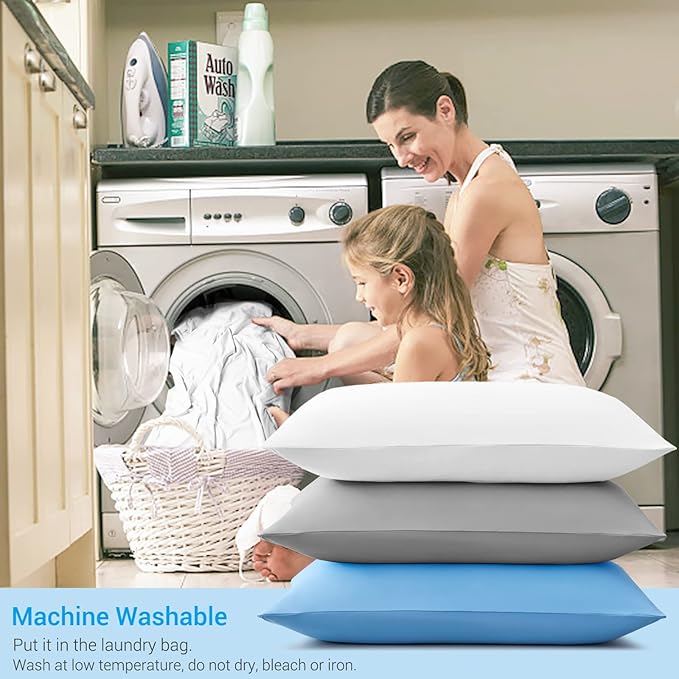 Avolare Cooling Pillow Cases, 2 Pack Arc-Chill Q-max>0.5 Cool King Size Summer Pillow Cover for Hair Skin, Soft Silky 20" x 36" Stain Pillowcase Protector with Zipper - White