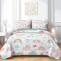 QOOMO Rainbow Quilt Set Full/Queen Size,Clouds Bedspread Coverlet Set,Colorful Rainbow 3Pcs Bedding Set Printed Quilt with 2 Pillowcases,Soft and Lightweight,for All Seasons