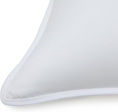 Amazon Basics Down Alternative Bed Pillows, Medium Density For Back and Side Sleepers, King, 2-Pack, White, 36 in L x 20 in W