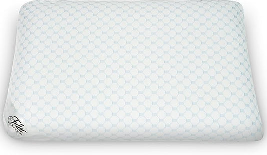Fuller Cooling Memory Foam Pillow – Orthopedic Cervical Pillow for Neck Pain, Headache & Snoring Relief – Soft Washable Cover, Breathable Fabric, Ergonomic Design for Side & Back Sleepers