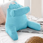 Cheer Collection Reading Pillow Chair - Chair Pillow with Arms and Detachable Neck Bolster for Bed & Couch - Machine Washable, Sky Blue