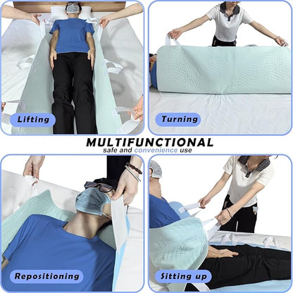 Bed Pads for Incontinence Washable Positioning Bed Pad with Handles, Reusable Underpads Absorbent with 4-Layer Waterproof Underpads for Incontinence, Elderly Bedridden (36×52 Inch - 2 Pack)