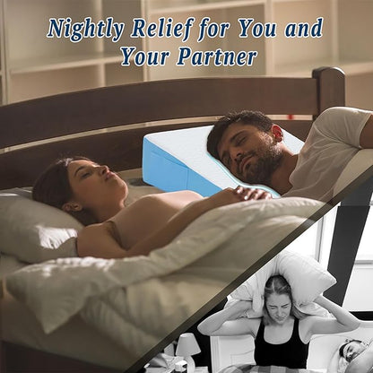 Wedge Pillow for Sleeping, 7.5" Bed Wedge After Surgery, Back Pain Relief, Memory Foam Pillow Triangle Incline Wedge for Back Support, Leg Elevation